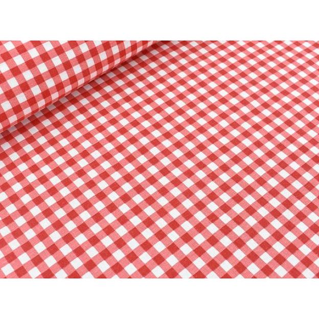 18-55 Ткань с рисунком (Клетка красная) ОПТ фото 1