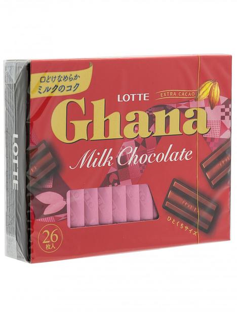 Шоколад Ghana Milk Chocolate, Lotte, 119,6 гр ОПТ фото 2