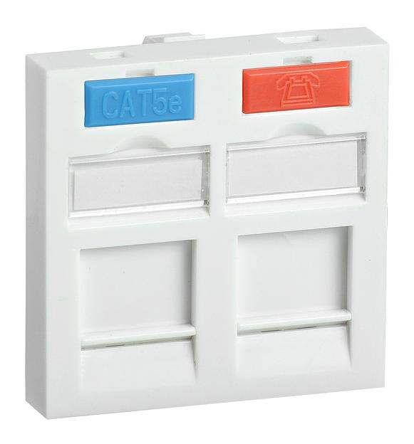 ITK Вставка 45х45мм для 2 мод. Keystone Jack с маркером ITK CS6-22M фото 1