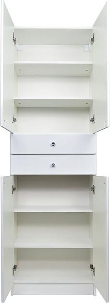 Пенал двухстворчатый DORATIZ 2712.286, белый, с 2 ящиками фото 3