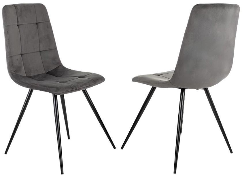 Стул для дома Бюрократ CH-K1_2 комплект 2шт т.серый Holland 18 металл черный на ножках (CH-K1_1/HL18_2) фото 1