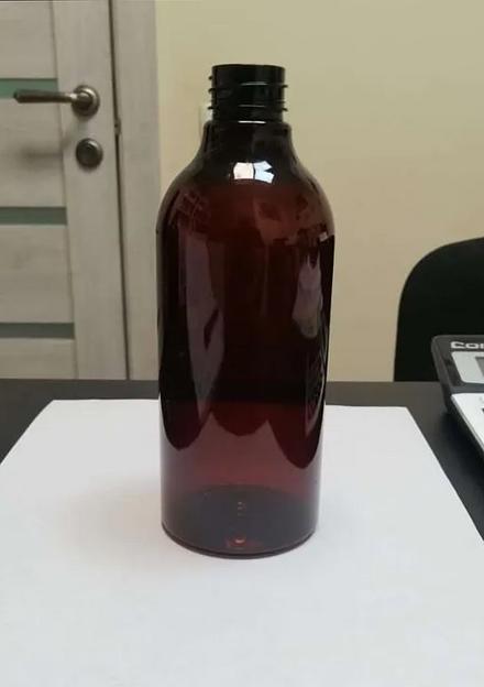 Бутылка коричневая ПЭТ 400 мл, горло DIN 28 фото 1