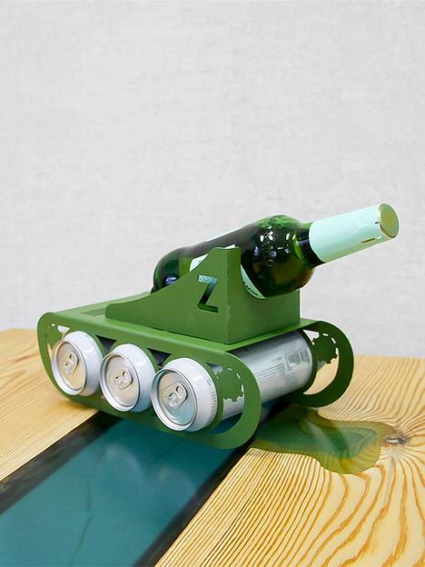 Держатель для бутылки Танк  , зеленый фото 4