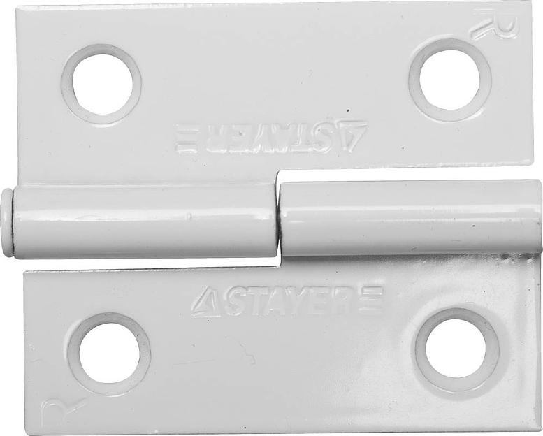 STAYER 50 x 43 x 1.8 мм, разъемная, правая, цвет белый, карточная петля (37613-50-2R) фото 1