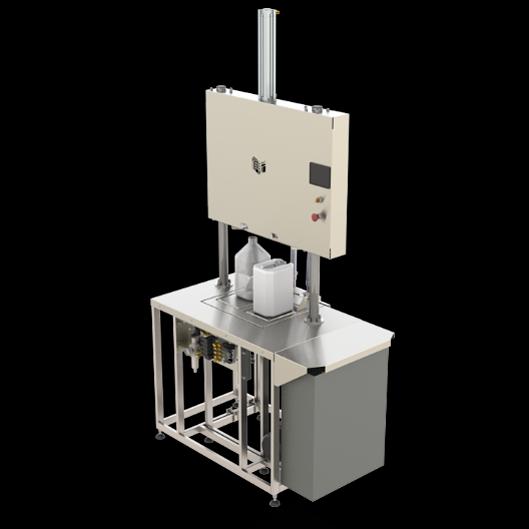 Полуавтомат розлива жидкостей в тару 0,5 – 10,0 л ПР-500В-МГ (весовой, 2 головы, с опусканием) фото 1