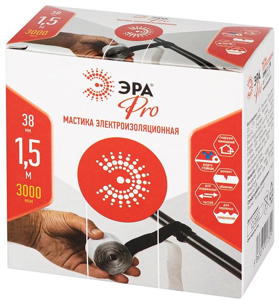 Изолента ЭРА PRO PROMAS38 Мастика электроизоляционная, 38мм х 1,5м, 3мм черная фото 7