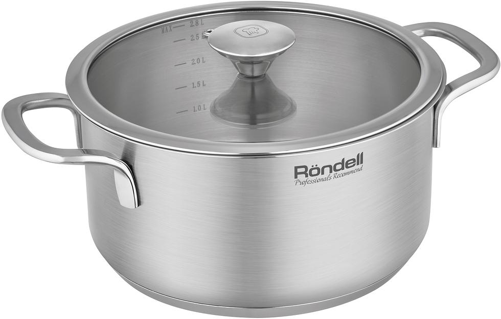 Кастрюля Rondell Modern RDS-1747, 2.8л, 20см, с крышкой, стальной фото 3