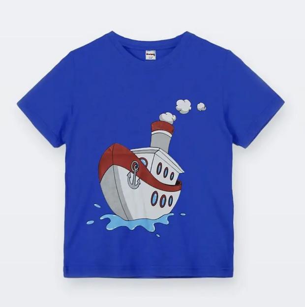 Детская футболка с принтом Shishco цвет электрик 149285609 ОПТ фото 1