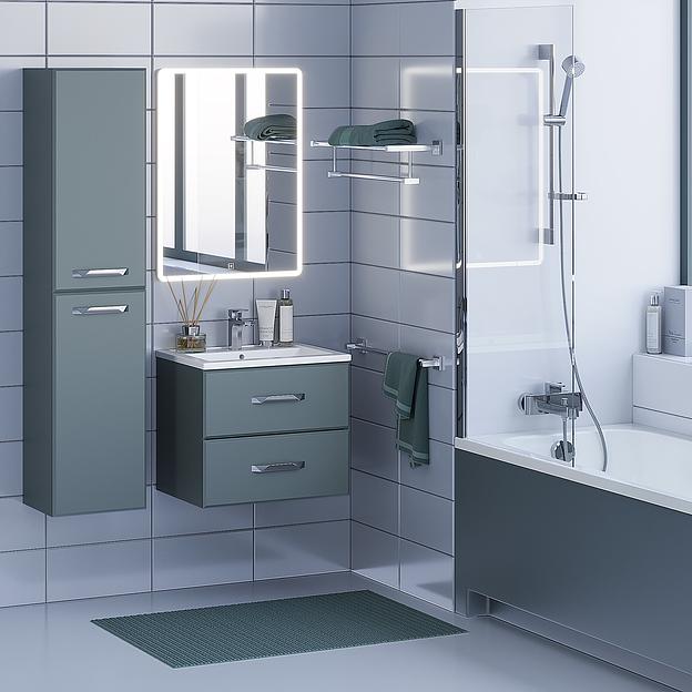 Тумба под раковину для ванной Uperwood Foster 60 см, подвесная, серый графит фото 7