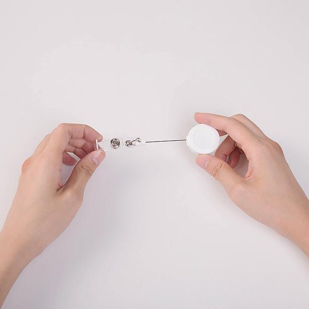 Держатель для бейджа Deli 8309White 80см горизонтально-вертикальный пластик белый (упак.:12шт) фото 4