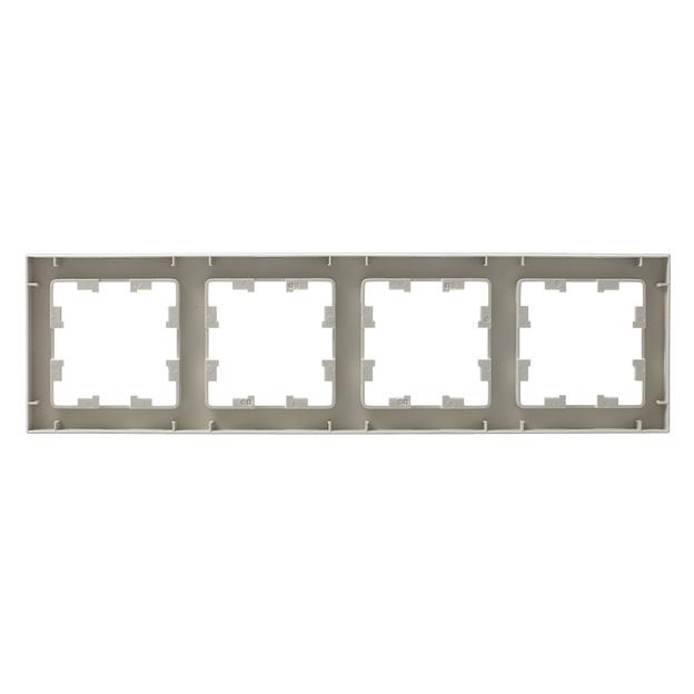 Systeme electric ATN000204 ATLASDESIGN 4-постовая РАМКА, универсальная, БЕЖЕВЫЙ фото 3