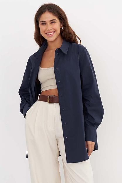 Рубашка длинная  SCT_002_NAVI/Темно-синий  фото 5