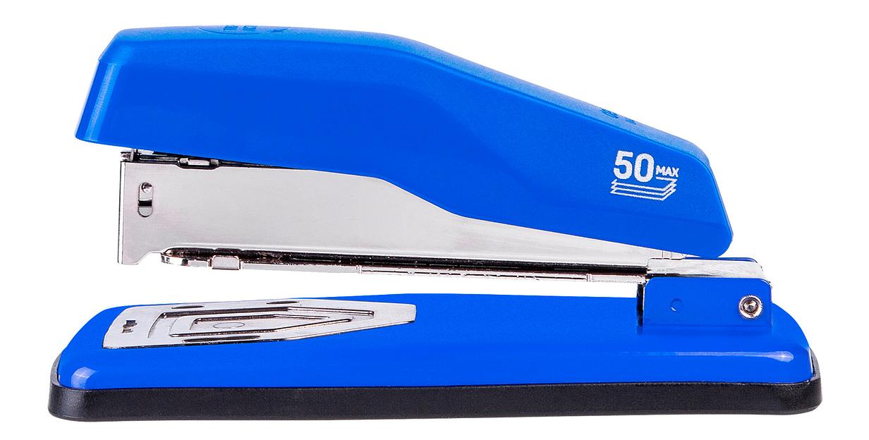 Степлер Deli E0414S/Blue 24/6 26/6 (25листов) синий 50скоб коробка фото 4