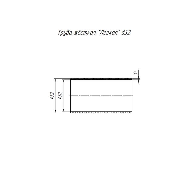 Труба жесткая 32мм (3м) легкая атмосферостойкая фото 2