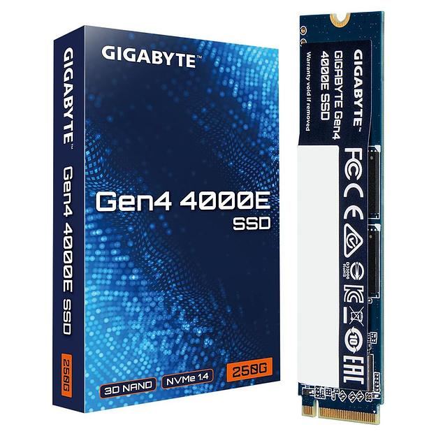 Твердотельный накопитель SSD Gigabyte M.2 2280 250GB Gen4 4000E SSD PCI Express 4.0x4, NVMe 1.4, 3500/1800, MTBF 1.5M, 3D NAND, 150TBW, RTL фото 1