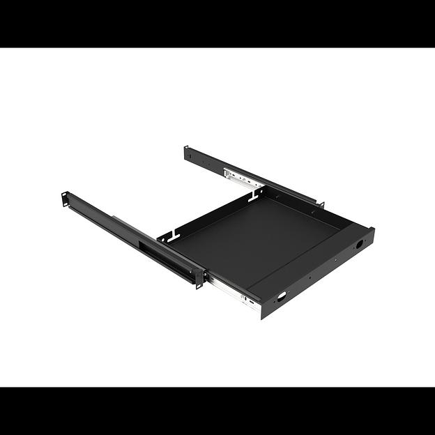 Полка 19" глубиной 550мм для клавиатуры, цвет черный фото 2
