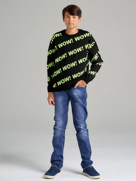 Джемпер «Вау» чёрный, для мальчиков ОПТ фото 6