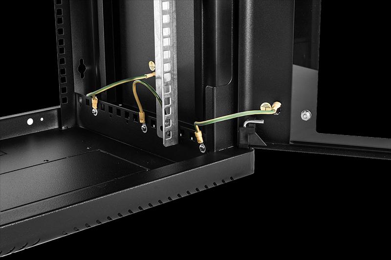 ЦМО Шкаф телекоммуникационный настенный 6U (600? 650) дверь стекло, цвет черный (ШРН-6.650-9005) фото 4