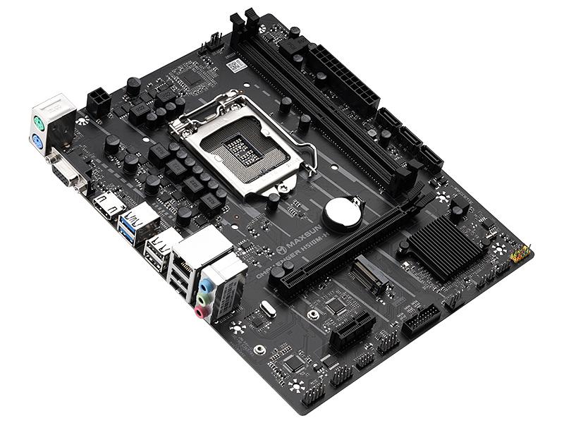 Материнская плата MAXSUN Challenger H510M-H, Socket1200, mATX, Retail, 2xDDR4, PCIe4.0, 1xM.2, GLAN, 2xPS/2, 6xUSB2, 4xUSB3, CPU TDP 65Вт, VGA, HDMI (MSCH-H510M-H) фото 3