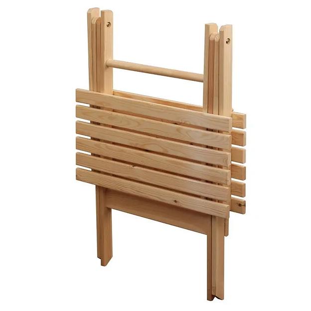 Стол деревянный садовый складной, натуральный, 65х65 см, Вильма, опт фото 2