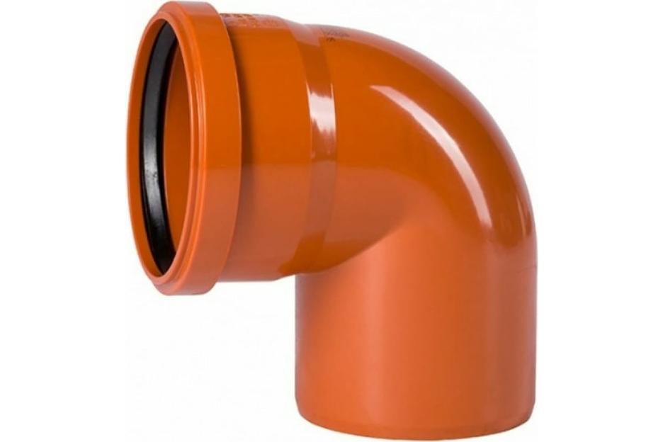 Отвод наружной канализации 110 мм. 87 градусов фото 1