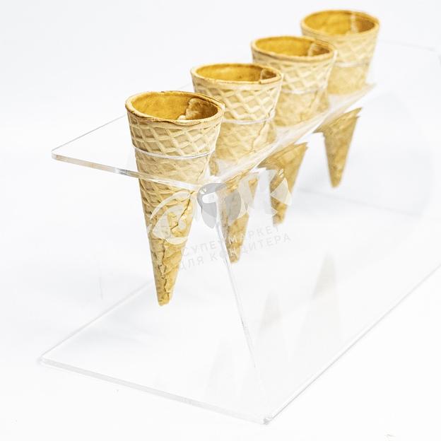 Подставка для рожков 4 ячейки оргстекло фото 7