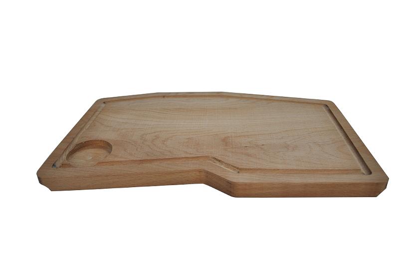 Доска для подачи фигурная 400*250*20 мм. с желобком, бук /1/ фото 1