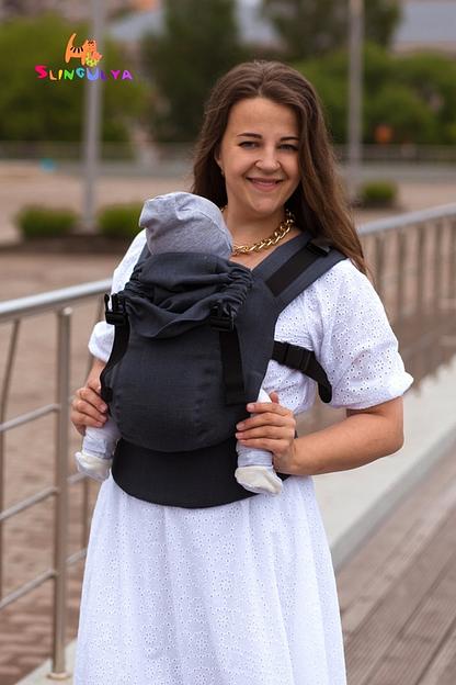 Слинг-рюкзак «Льняной Серый» опт фото 1