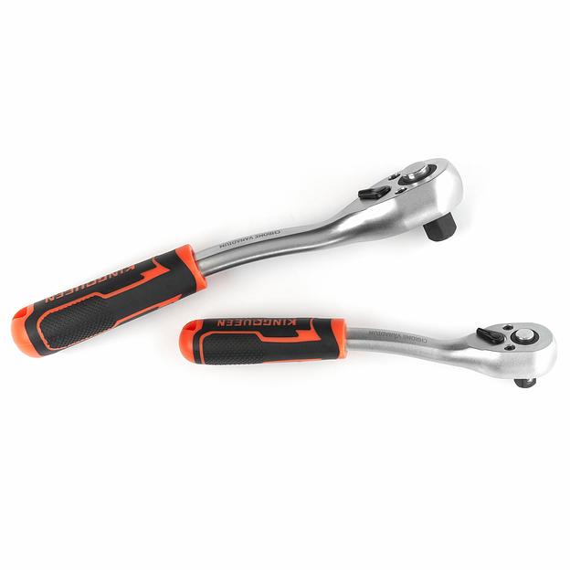 Набор трещоток 72 зуба 1/2 1/4 2 предмета KINGQUEEN WIB-23 фото 7