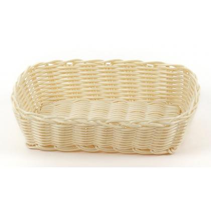 Корзина для хлеба прямоуг. 24,5*16,5*6 см. бежевая п/п /1/144/ фото 1