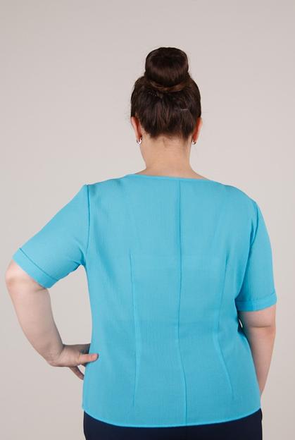 Блуза бирюзовая Р-0109 фото 2