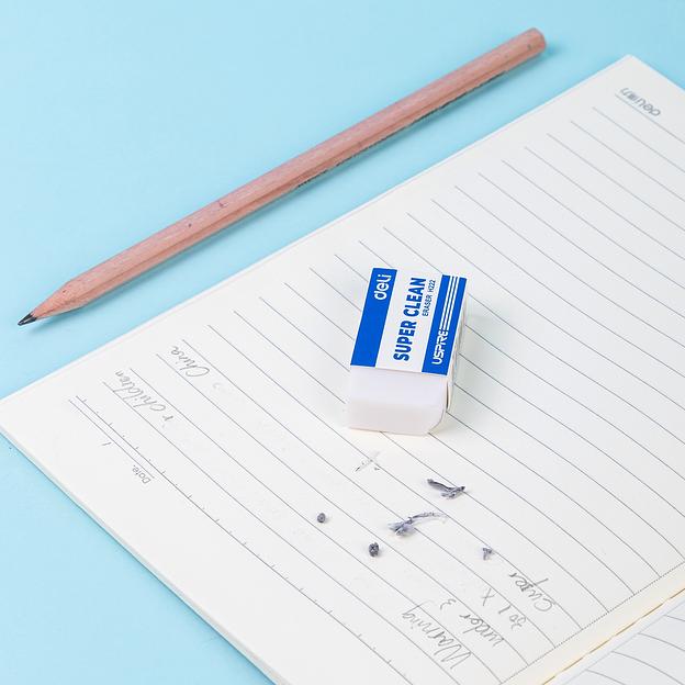 Набор ластиков Deli EH222-P прямоугольный 45х22.5х10.5мм белый картон.кор. (36шт) фото 6