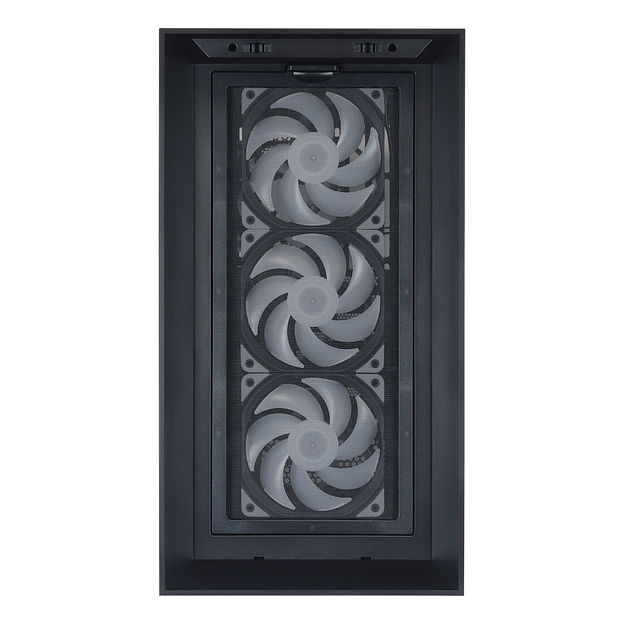 "Lagrange" ATX, Black, FANS: 120mm ARGB: 3 Top + 1 Rear + HUB. Drive bay int: 3x3,5" + 3x2,5". 2xUSB3.0+1xUSB-C, Audio I/O, Up to 14x120mm Fans, GPU up to 425mm, PSU max 270mm, CPU cooler up to 190mm, SPCC 1,0mm metal, 4mm TG side panel фото 10