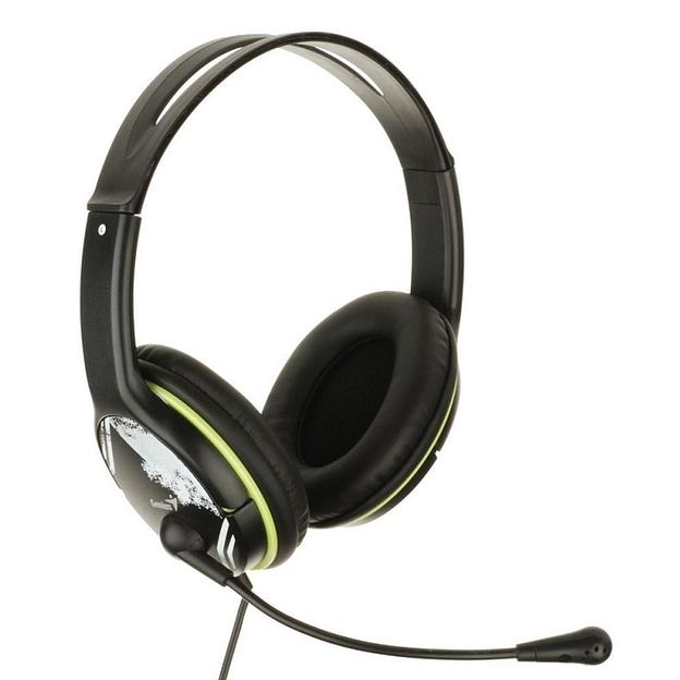 Гарнитура Genius HS-400A, 2х mini jack 3.5mm, полноразмерные наушники, регулятор громкости на проводе, длина провода 1,8м фото 2