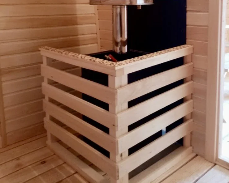 Изготовление в бане детской защиты от печи фото 2