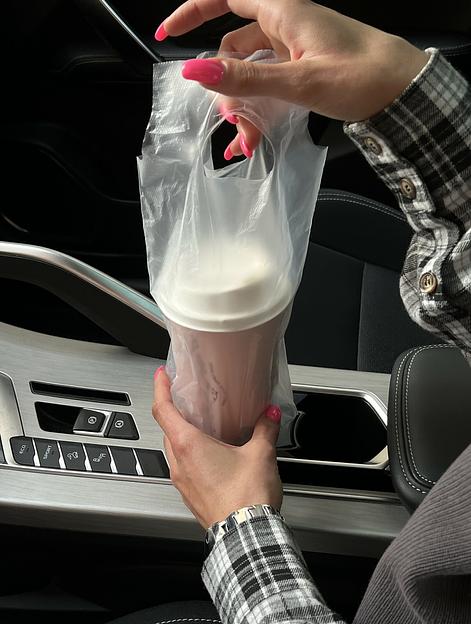 Держатель полиэтиленовый одинарный для стакана, бутылки, шаурмы, выпечки фото 2