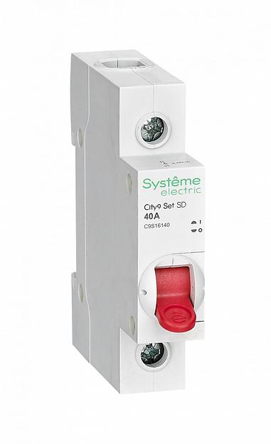 Systeme electric C9S16140 City9 Set Выключатель нагрузки (ВН) 1P 40А 230В фото 1