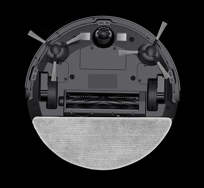 Робот-пылесос с гироскопом Robot vacuum IRBIS Peach 0121,2500 mAh,28W,2000Pa, Hyroscope, Black, charging stat, remote, roller brush & cloth for wet, 2 in 1 water tank & dust collector, brushes 2, HEPA filter 2, cleaning brush (IRP0121_b) фото 4