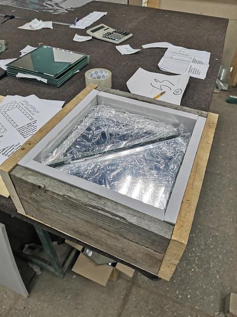 Зеркальное панно с фацетом фото 8