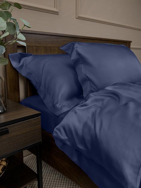 Комплект постельного белья из тенселя «Синий», опт фото 4