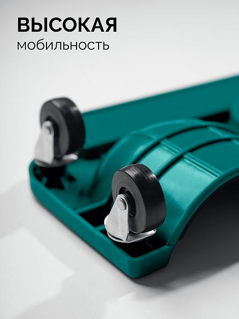 KRAFTOOL KRAFT BOARD на единой, базе, 5 колёс, лоток для инструментов, нагрузка до 110кг, строительные наколенники на колёсах (11513) фото 4