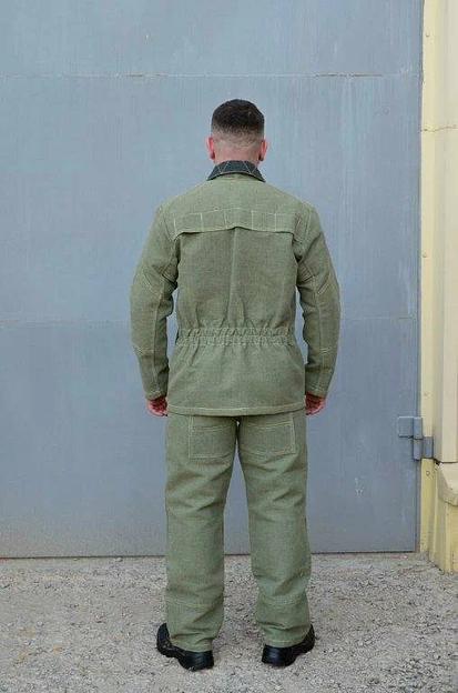 Арамидный костюм сварщика «Тогилен-2» (куртка/брюки) для защиты от искр и брызг расплавленного металла, зелёный, 52-54/182 ОПТ фото 3