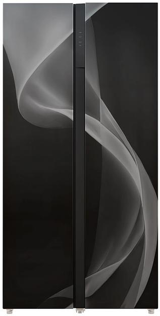 Холодильник Lex LSB530BLID WIND 2-хкамерн. черный/рисунок фото 1