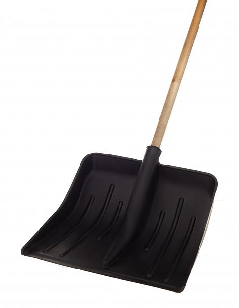 Лопата пластиковая для уборки снега 360×380 мм с черенком опт фото 1