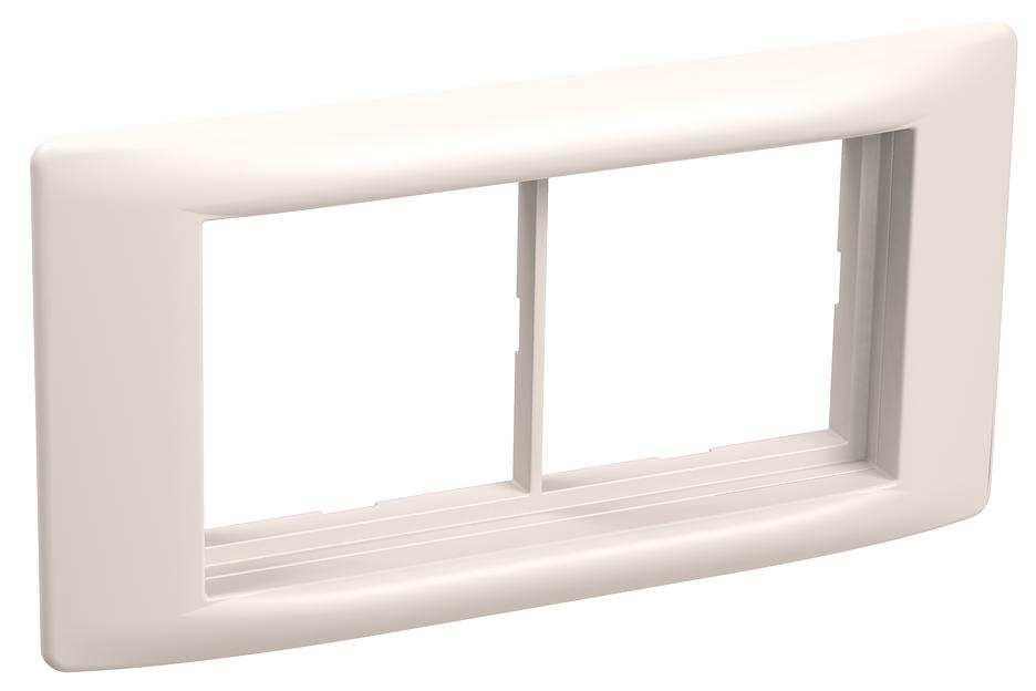 Iek (CKK-40D-RSU4-060-K01) Рамка и суппорт для К.К. "Праймер" на 4 модуля, 60 мм белый фото 1