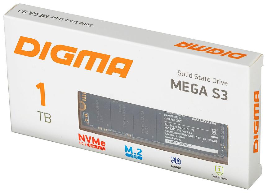 Накопитель SSD Digma PCI-E x4 1Tb DGSM3001TS33T Mega S3 M.2 2280 фото 9