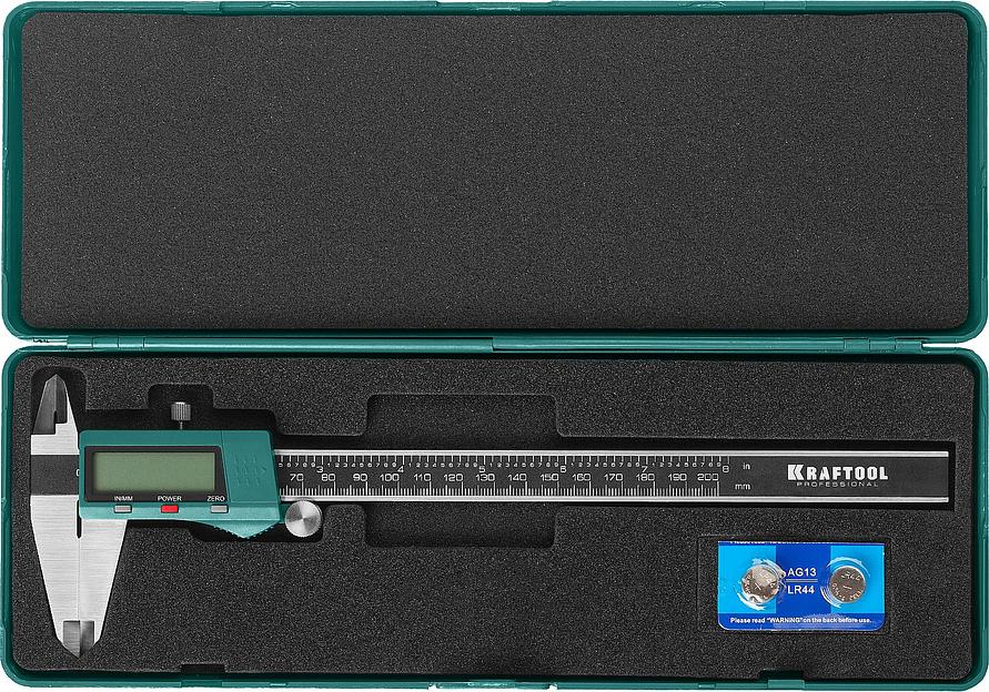 KRAFTOOL 200 мм, высокоточный, металлический электронный штангенциркуль (34460-200) фото 10