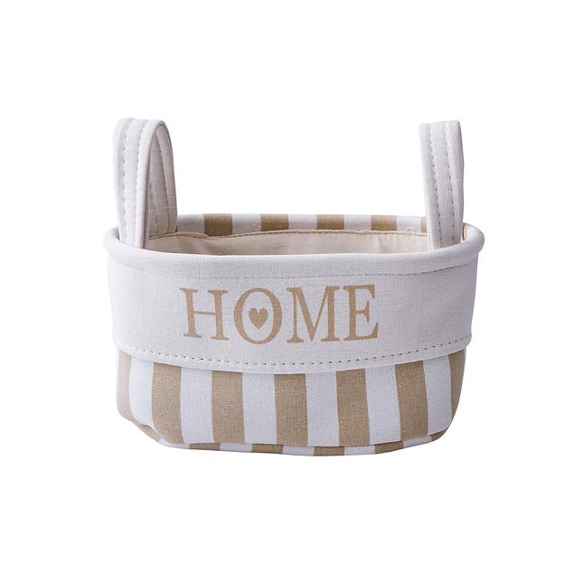 Корзина тканевая для хранения "Home", Д240 Ш150 В120, бежевый фото 1