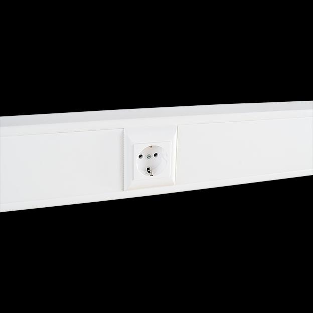 Суппорт с рамкой на 1 пост (45х45) в профиль для кабельного канала 130х50 фото 2