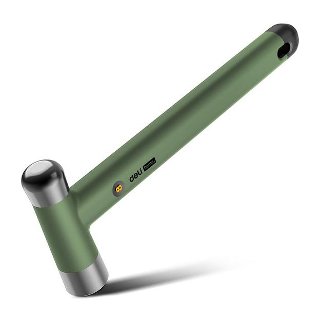 Ударно-рычажный инструмент молоток Deli Home Series Green HT7008L вес бойка 250гр, эксклюзивный дизайн, рукоятка из высококачественного софттач пластика фото 1